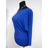 Tunika Amaya kimono nietoperz dla puszystej - chabrowa